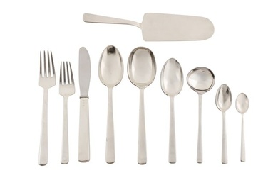 A mid-20th century Danish sterling silver part-table service of flatware / canteen, circa 1940 by Ka