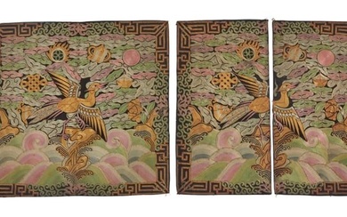 A pair of Chinese rank badges