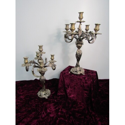 A pair of Victorian candelabras 59cm high x 40cm wide
