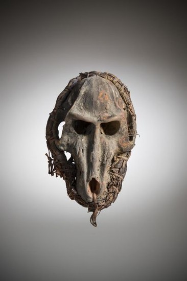 AFIKPO, Nigeria. Mask made from the skull of...