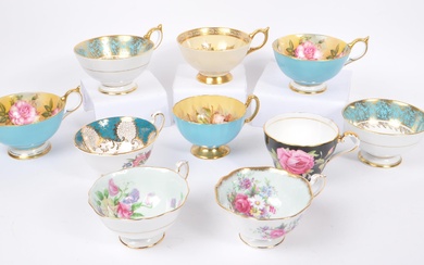 AYNSLEY - COLLECTION OF 20TH CENTURY CABINET TEACUPS