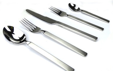 Alessi Achille Castiglioni - Cutlery set (60) - ''Dry'' - 18/10 Steel mirror polished with matte handle