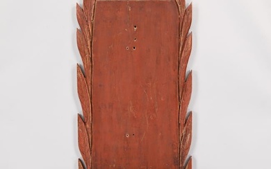 American Carved and Painted Pine Clock Shelf