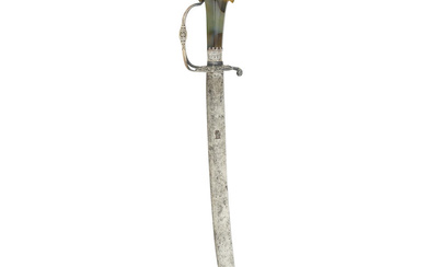 An English Silver-Mounted Hanger Late 17th Century, Indistinct Silver Marks,...