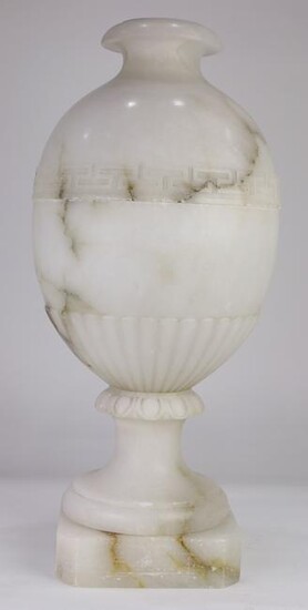 An Italian carved onyx covered urn, in the Classical