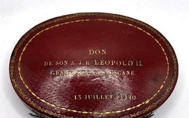 An early/mid 19th century French oval box, to hold two pocke...