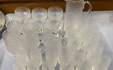 An extensive quantity of Whitefriars glacier drinkware.