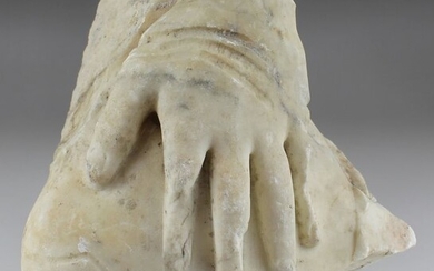 Ancient Roman Marble Fragment with hand - (1)