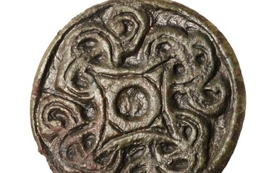 Anglo-Scandinavian Viking Bronze Borre Knot Disc Brooch