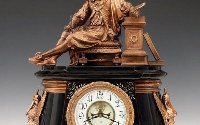 Ansonia Pompeii Iron Mantel Clock