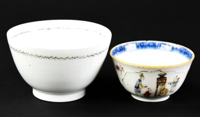 Antique 18th C Chinese Export Porcelain Cups