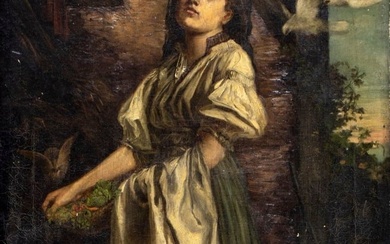 Antique 19C Italian oil painting