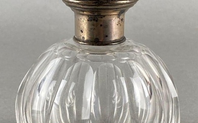 Antique Clear Cut Glass Perfume Bottle