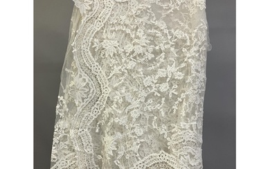 Antique Lace: an elaborate late 19th century Honiton lace we...