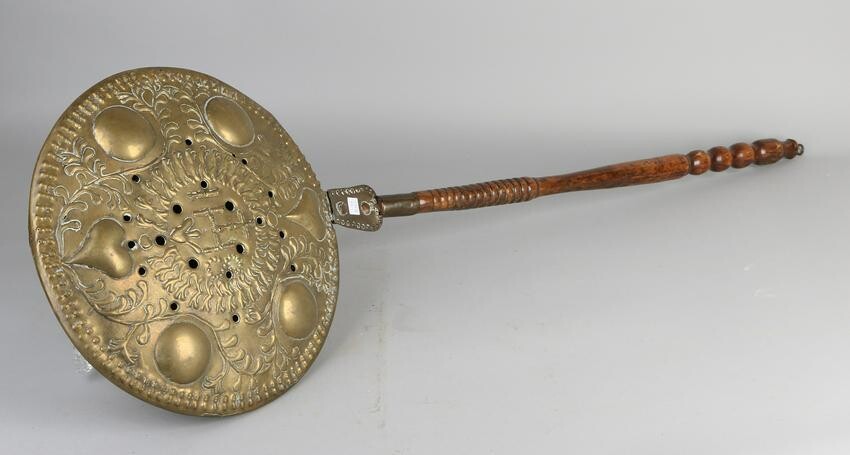 Antique copper driven bedpan with IHS Circa 1800. Size