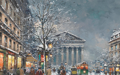 Antoine Blanchard (French, 1910-1988) The church of The Madeleine on...