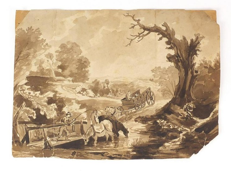 Attributed to Thomas Gainsborough - The Brook by The
