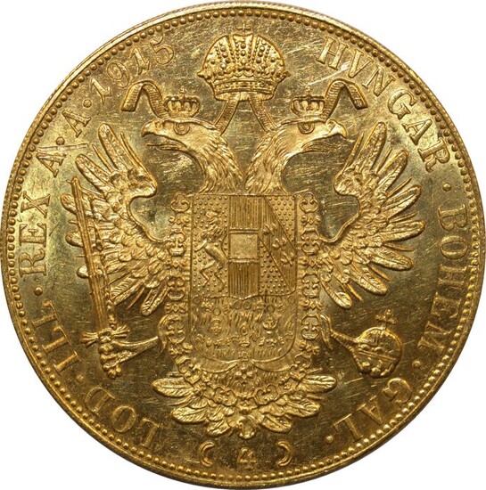 Austria - 4 Dukaten 1915 Restrike - Franz Joseph I- Gold