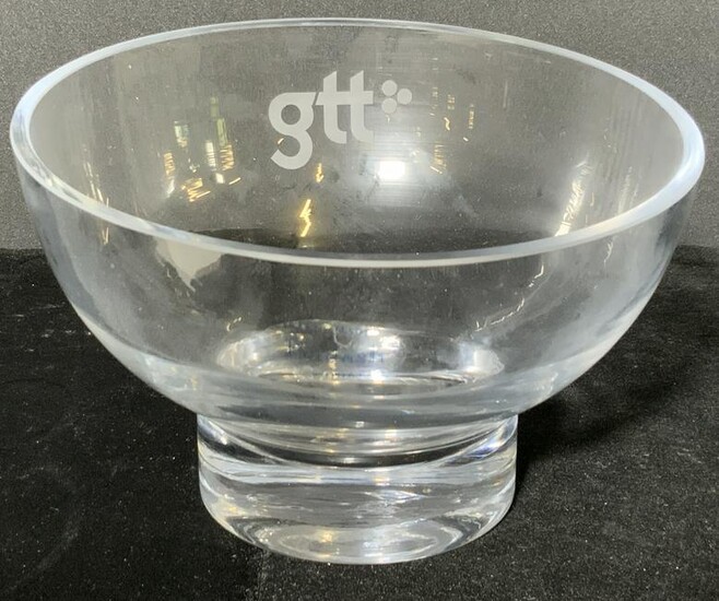 BADASH Signed Handmade GTT Glass Bowl