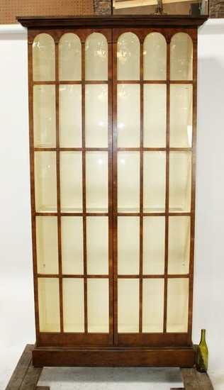 Baker 2-door bookcase cabinet with paned glass