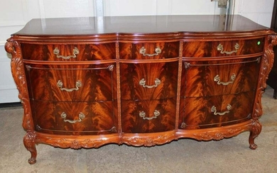 Beautiful vintage mahogany swan carved low chest