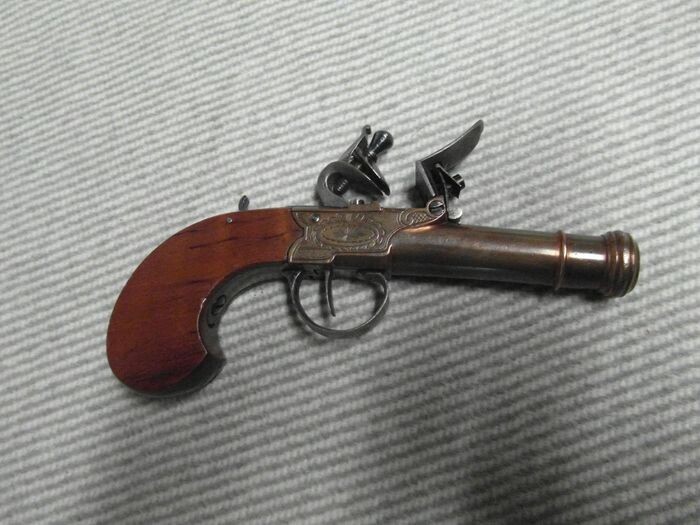 Belgium - 18th Century - Early to Mid - Bronze Steinschloss Pistole - Flintlock - Pistol