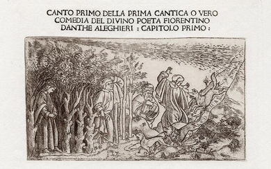 Boticelli Dante's Inferno Antique engraving
