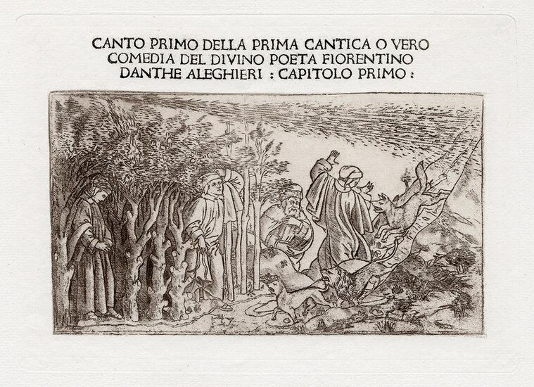 Boticelli Dante's Inferno Antique engraving