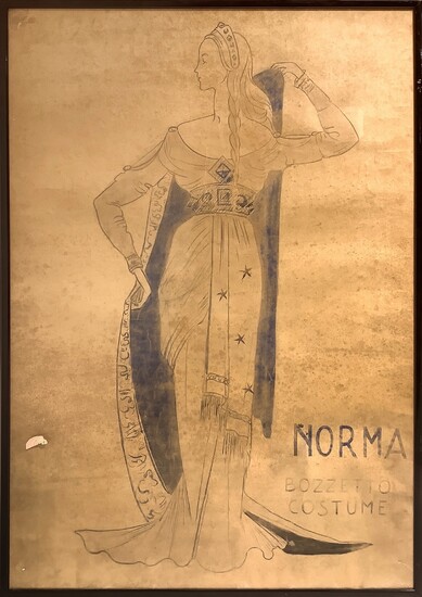 Bozzetto preparatorio costume della "Norma" (opera lirica), 1920/30