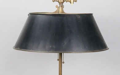 Brass Bouillotte Lamp With Tole Shade