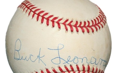 Buck Leonard autographed ONL Baseball Negro Leagues KC Monarchs PSA/DNA 93600