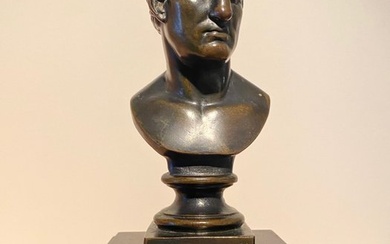 Bust of Marcus Vipsanius Agrippa (born 64 or 63 BC - died March, 12 BC) - Neoclassical Style - Bronze - 19th century