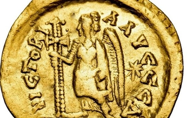Byzantine Empire. Leo I the Thracian (AD 457-474). Gold Solidus,Constantinople, 4th officina (Δ), AD 462 or AD 466