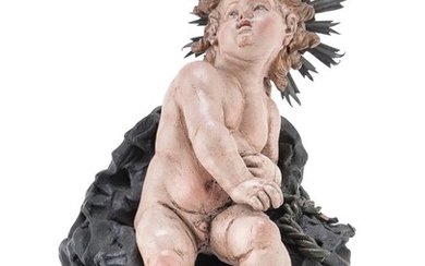 CHILD IN EARTHENWARE - LATE 19TH CENTURY