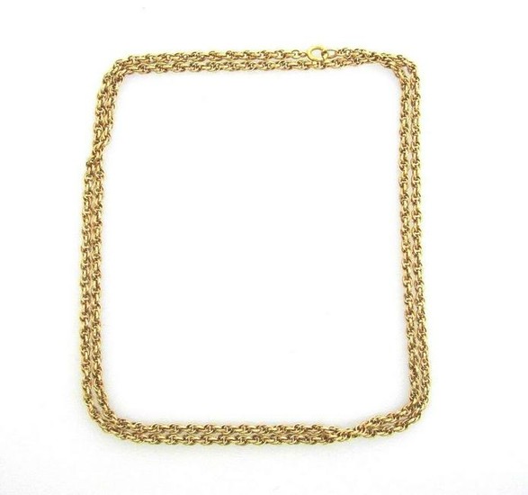 COOL 14k Yellow Gold Chain Necklace Vintage