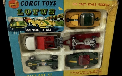 CORGI; a vintage boxed Lotus Racing Team Gift Set 37.Condition...