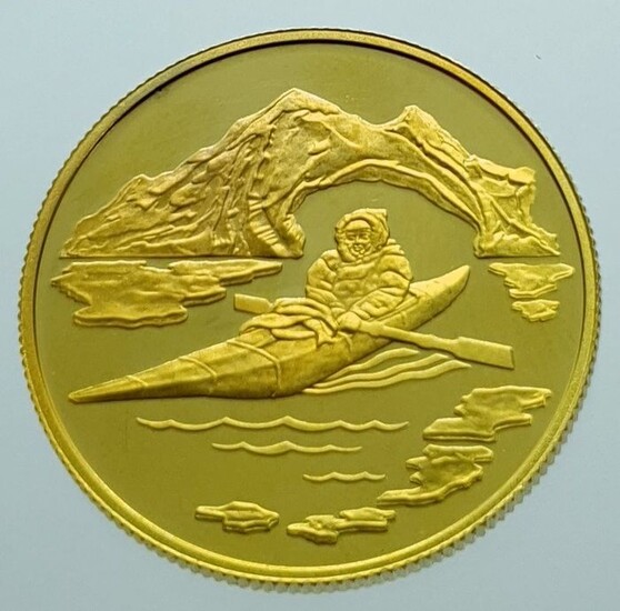 Canada - 100 Dollar 1985 Elizabeth II - Kayak - Gold