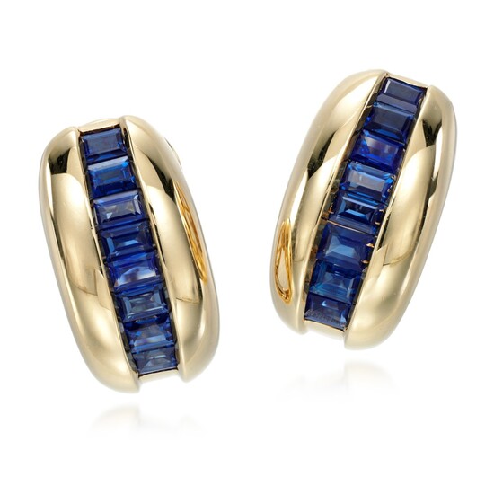 Cartier | Pair of sapphire earrings