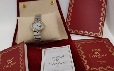 Cartier - Santos Diamant Lünette 18 kt Gelbgold - 28 Diamant - Ref. 81913 - Women - 1990-1999
