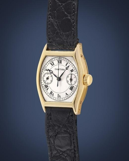 Cartier Tortue à Pattes monopusher chronograph, 20s