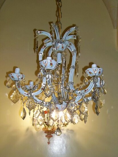 Chandelier - Glass (stained glass) - Late 20th century