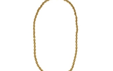 Chanel Medallion Gold Chain Pendant Necklace 94A