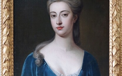 Charles Jervas, "Portrait of a Lady, half-length and wearing a blue dress"