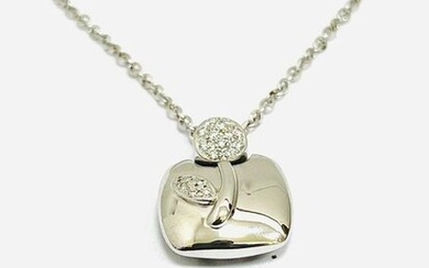 Chimento - 18 kt. White gold - Necklace with pendant - 0.20 ct Diamond