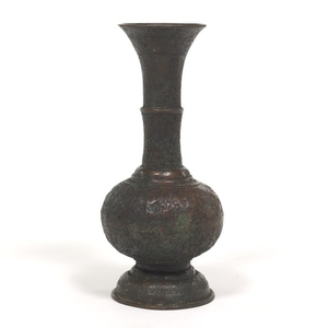 Chinese Export Patinated Bronze Copper Alloy Wine Vessel