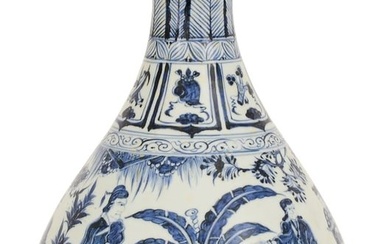 Chinese Ming Dynasty Blue & White Porcelain Vase