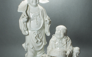 Chinese blanc-de-chine figure of the Hehe twins