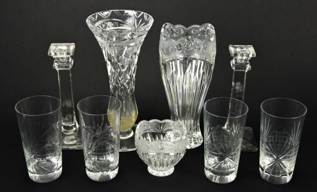 Collection Assorted Cut Crystal Table Items