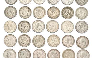Collection of 20th Century Halfcrowns, 31 coins comprising; Edward VII,...