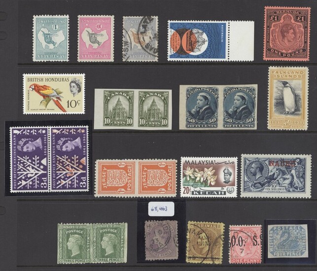 Collections and Ranges A Great Britain and British Empire collection of errors and plate varie...